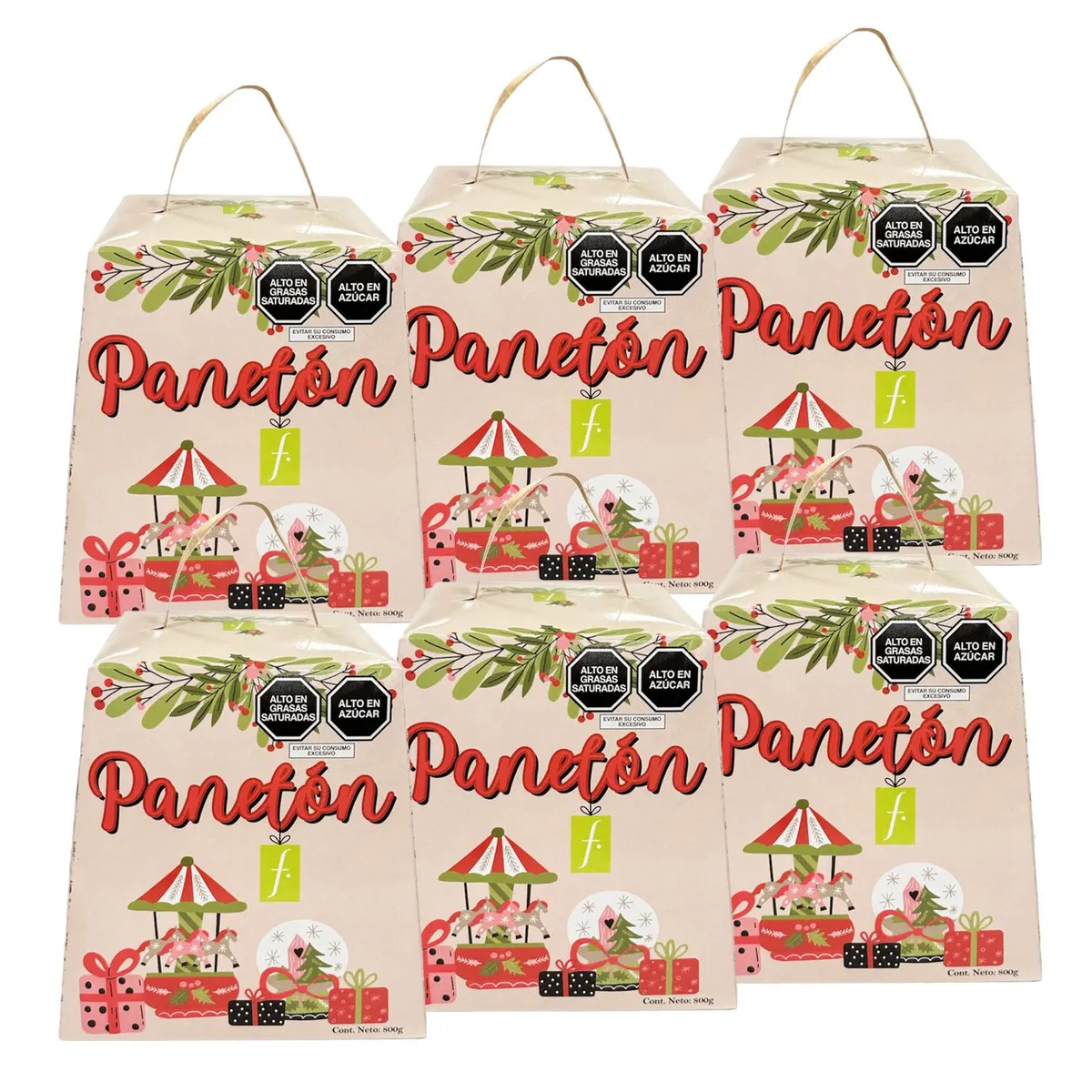 FALABELLA - Panettone Falabella Navidad Aldea x 800 gr x 6 Unidades