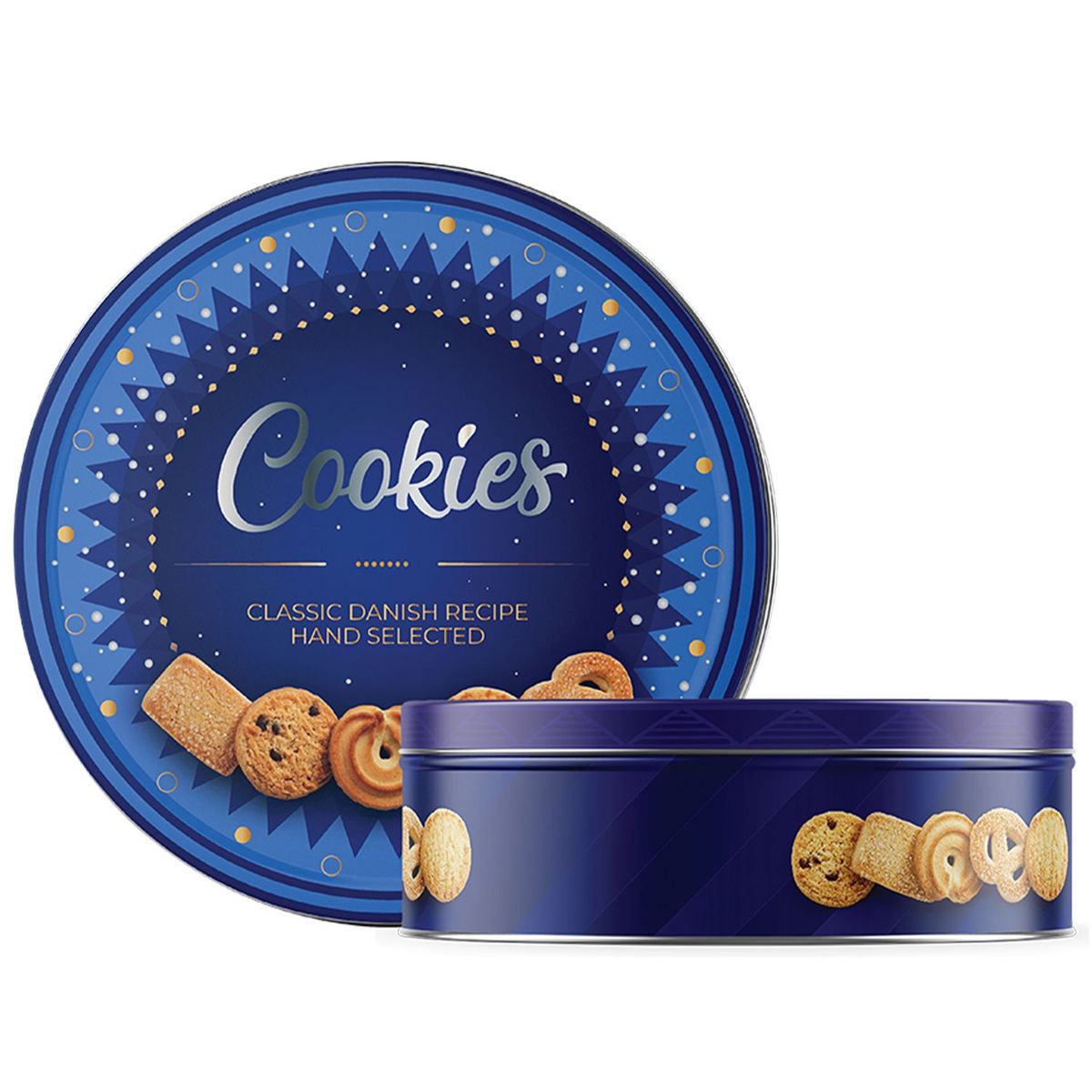 DANESITA - Lata de Galletas Danesitas Blue Stars x 340 gr x 3 Unidades