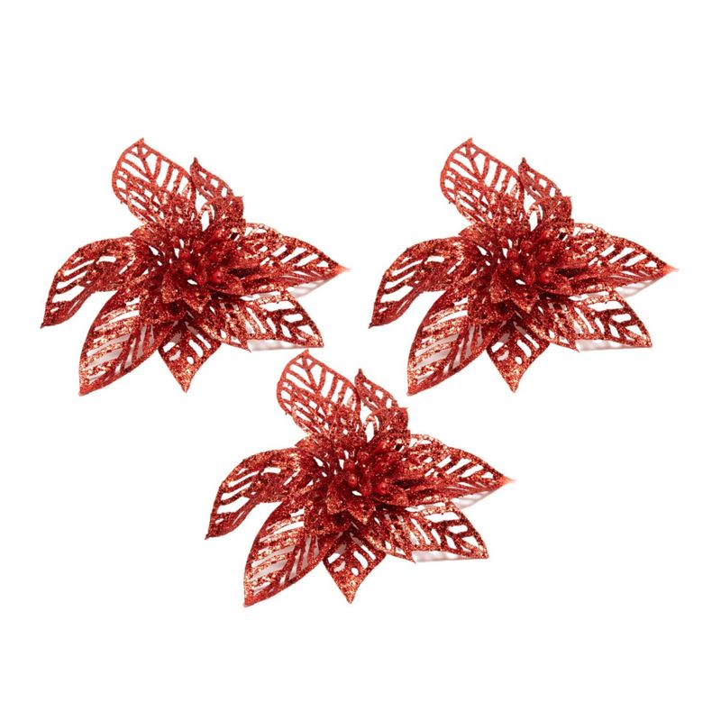 MICA - Setx3 Poinsettia Red 18 cm 