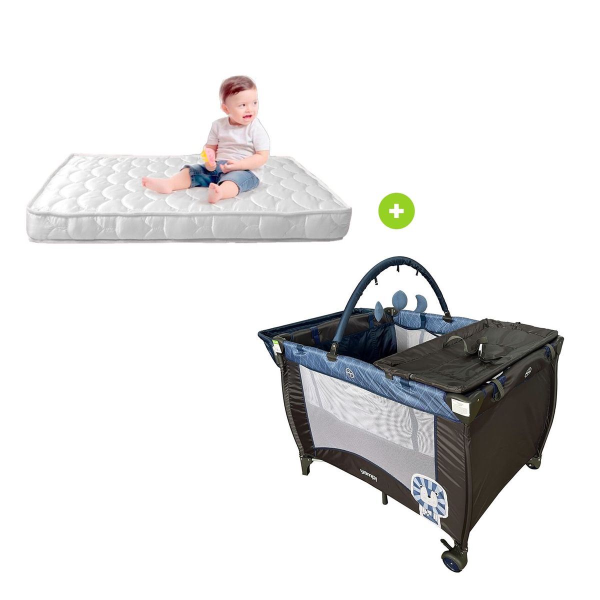 YAMP - Pack Cuna Bebe Corral + Colchon Pack & Play