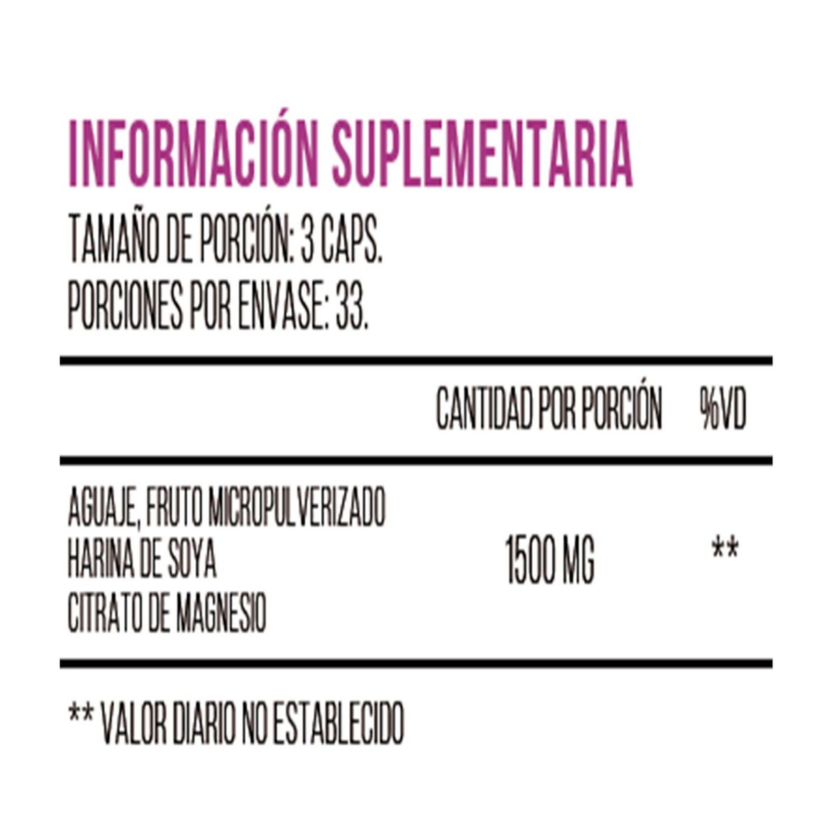 MUJER AGUAJE - Aguaje Soya Y Magnesio Mujer Aguaje Pack X 3