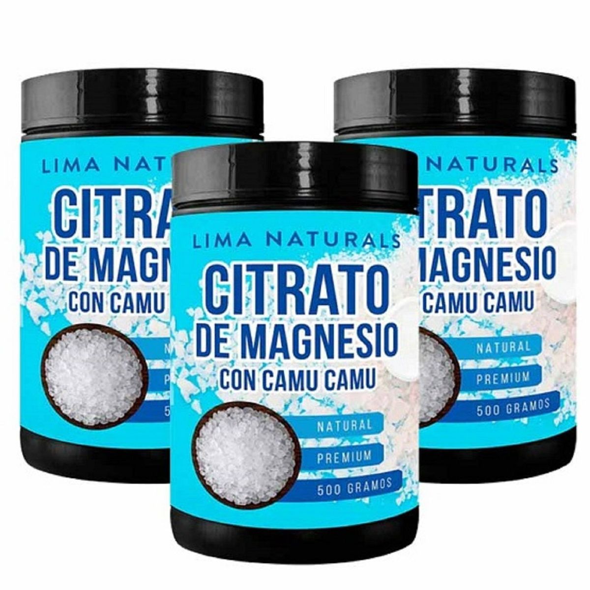 LIMA NATURALS - Citrato Magnesio 500g Lima Naturals Pack X 3