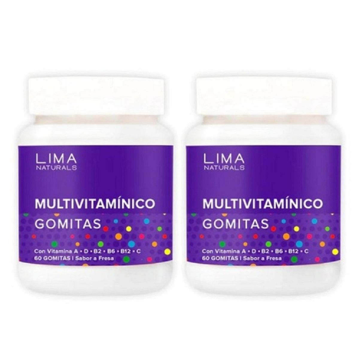 LIMA NATURALS - Gomitas Multivitamínicas Adultos Pack X 2