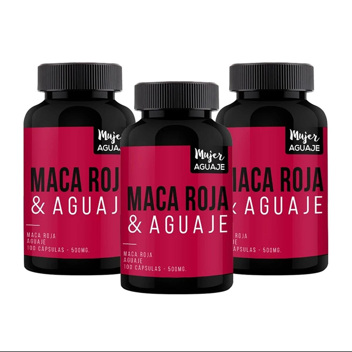 MUJER AGUAJE - Maca Roja Y Aguaje Mujer Aguaje Pack X 3