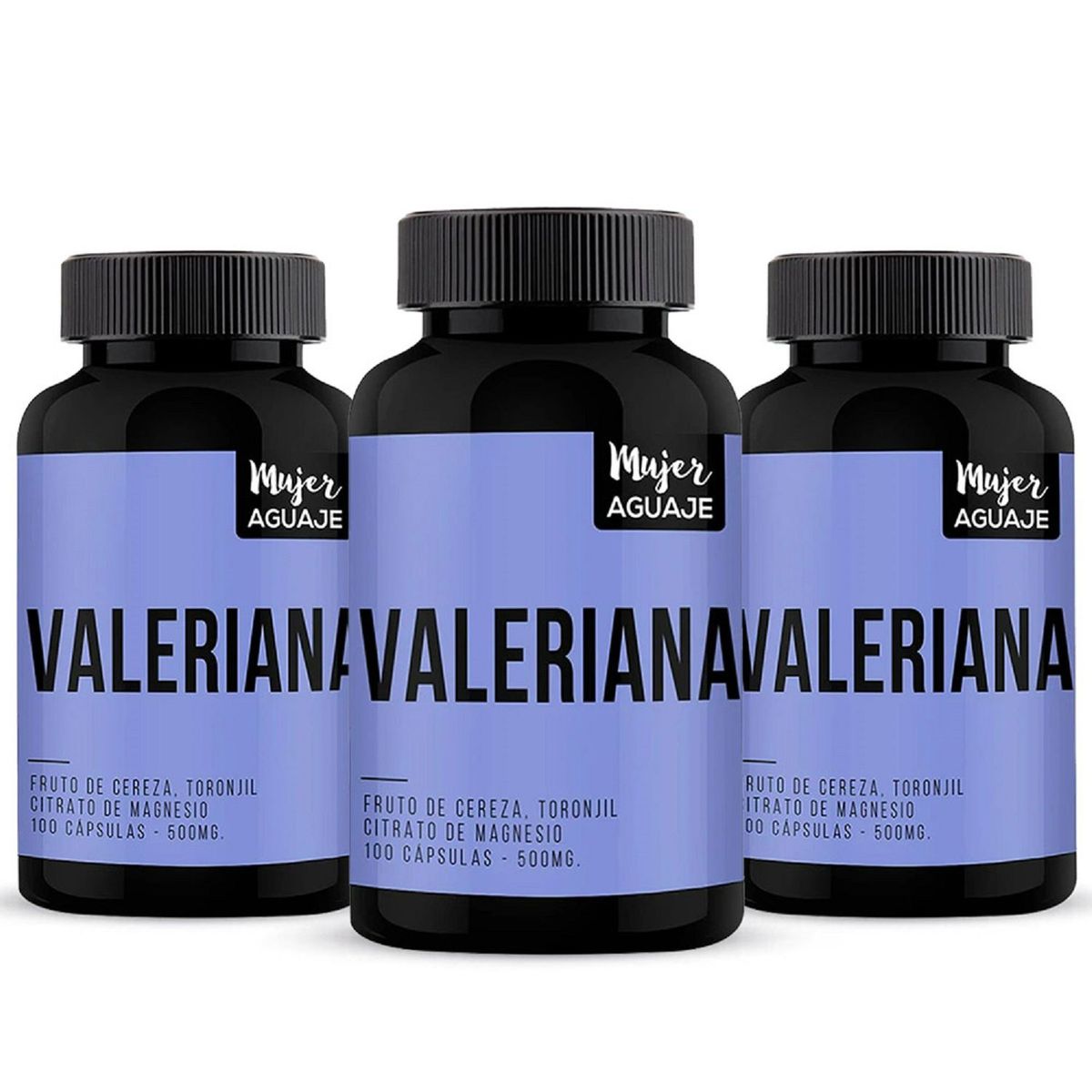 MUJER AGUAJE - Valeriana 100 Cápsulas Mujer Aguaje Pack X 3