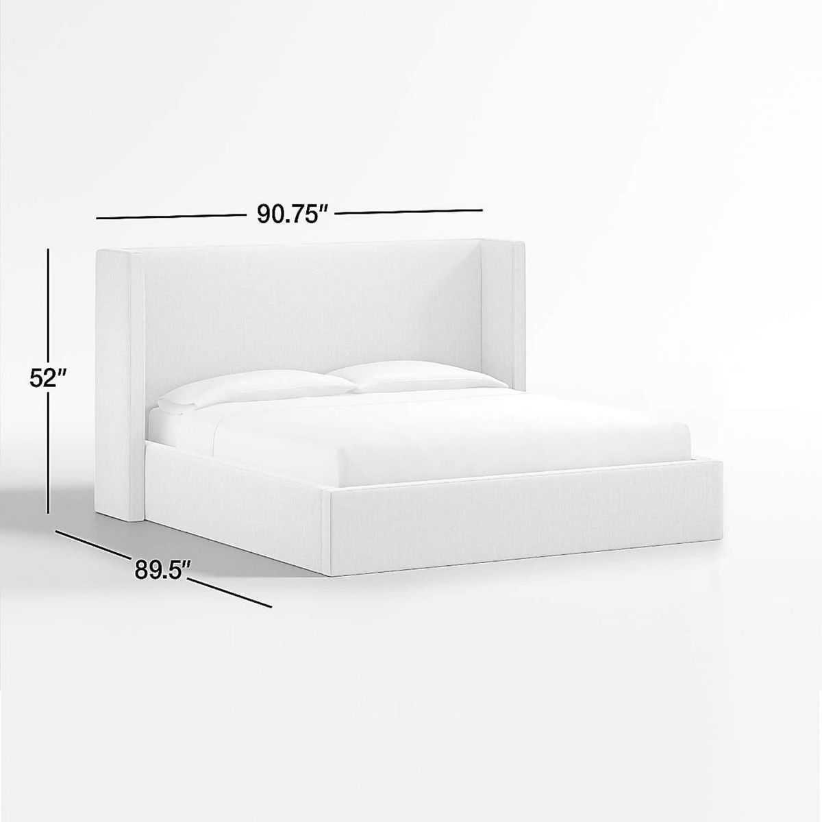 CRATE & BARREL - Cama King Arden con Cabecera
