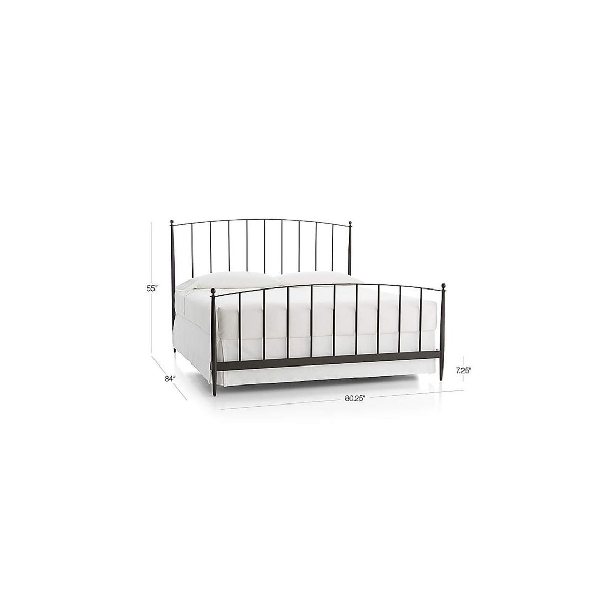 CRATE & BARREL - Cama King Mason Shadow
