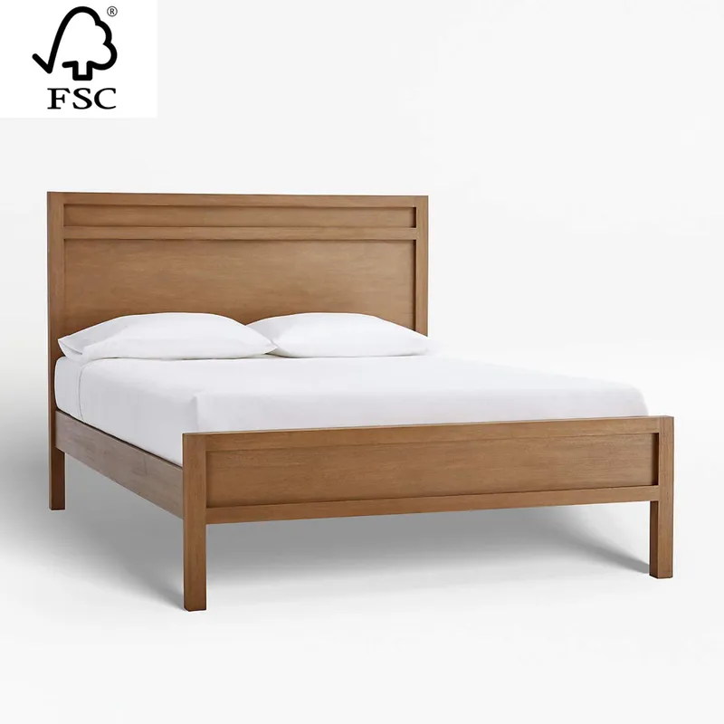 CRATE & BARREL - Cama Queen Keane Driftwood