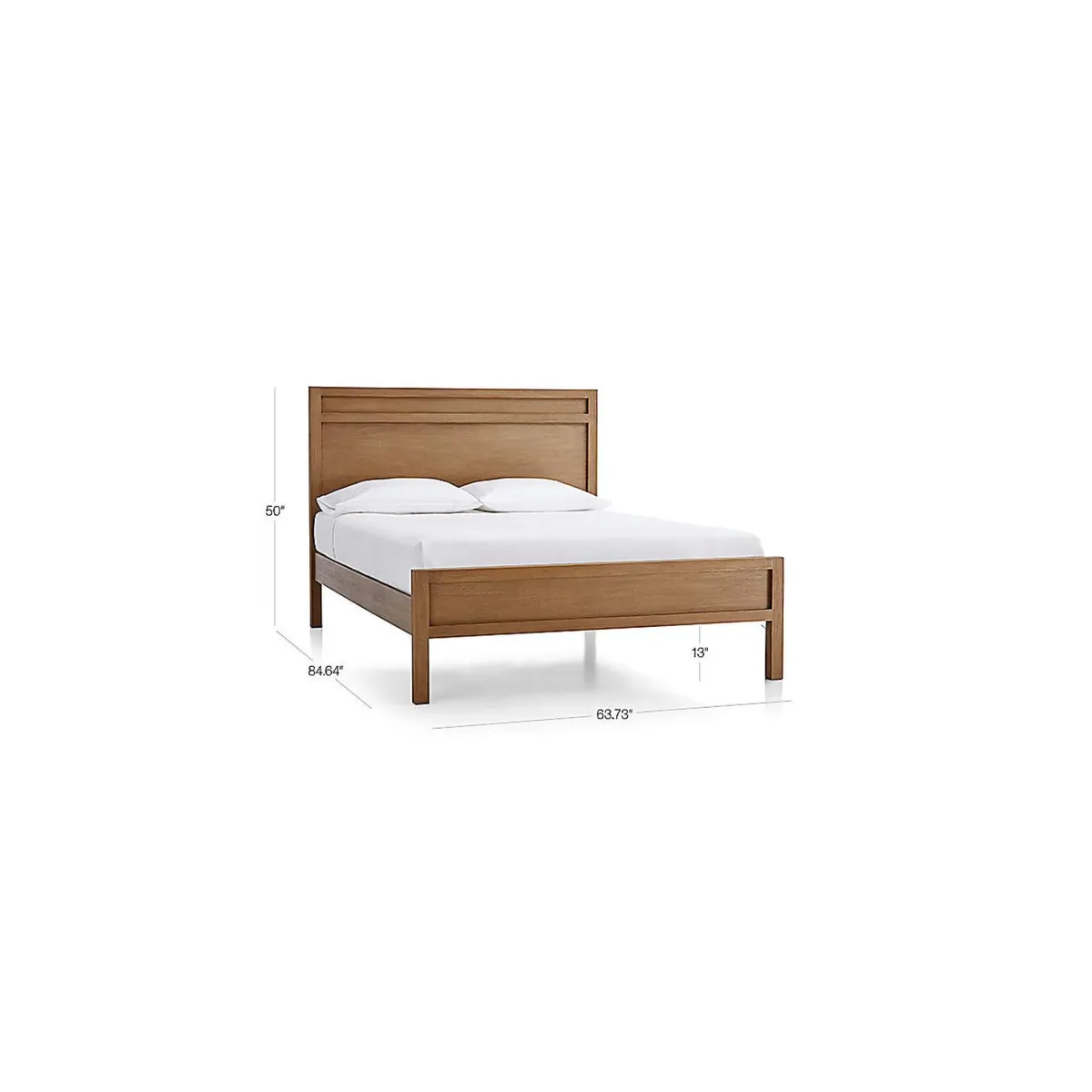 CRATE & BARREL - Cama Queen Keane Driftwood