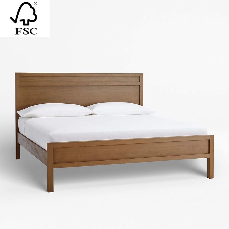 CRATE & BARREL - Cama King Keane Driftwood