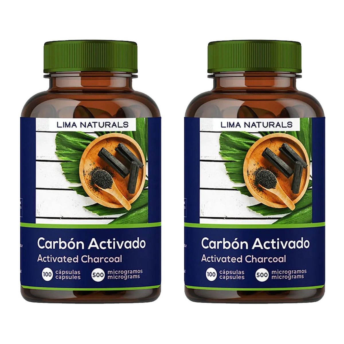 LIMA NATURALS - Carbón Activado Lima Naturals Pack X 2