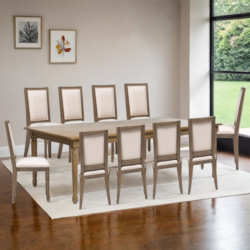 ROBERTA ALLEN - Juego de Comedor Croisette Extensible Rectangular 10 Sillas