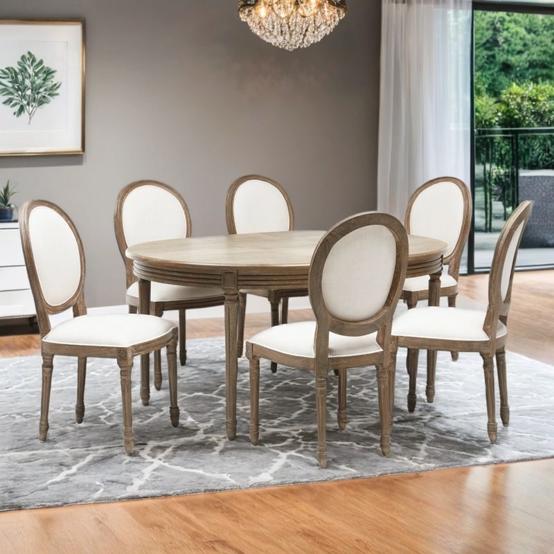 ROBERTA ALLEN - Juego de Comedor Croisette Extensible Ovalado 6 Sillas