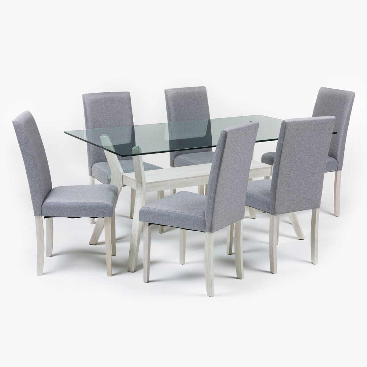 BASEMENT HOME - Juego de Comedor Margot 6 Sillas Crudo