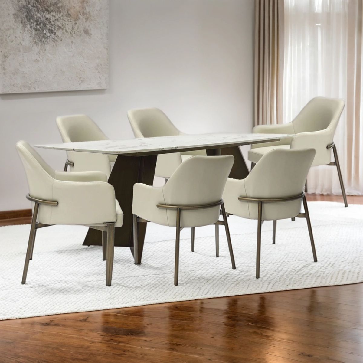 BASEMENT HOME - Juego de Comedor Milán 6 Sillas