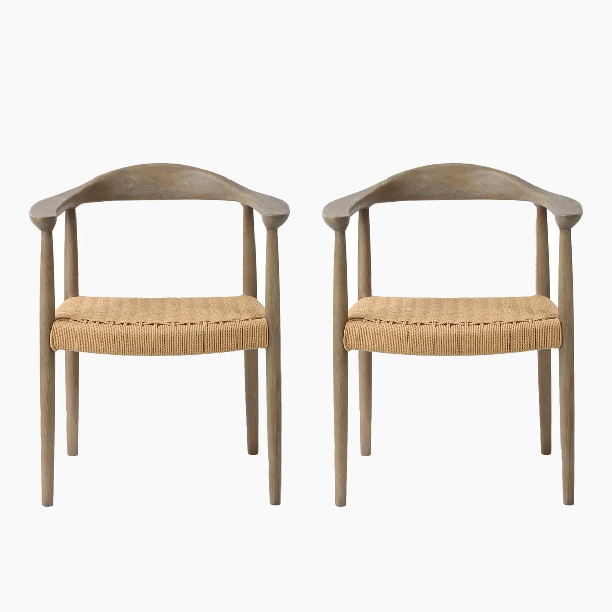 BASEMENT HOME - Set x2 Sillas de Comedor Fuji de Madera Natural