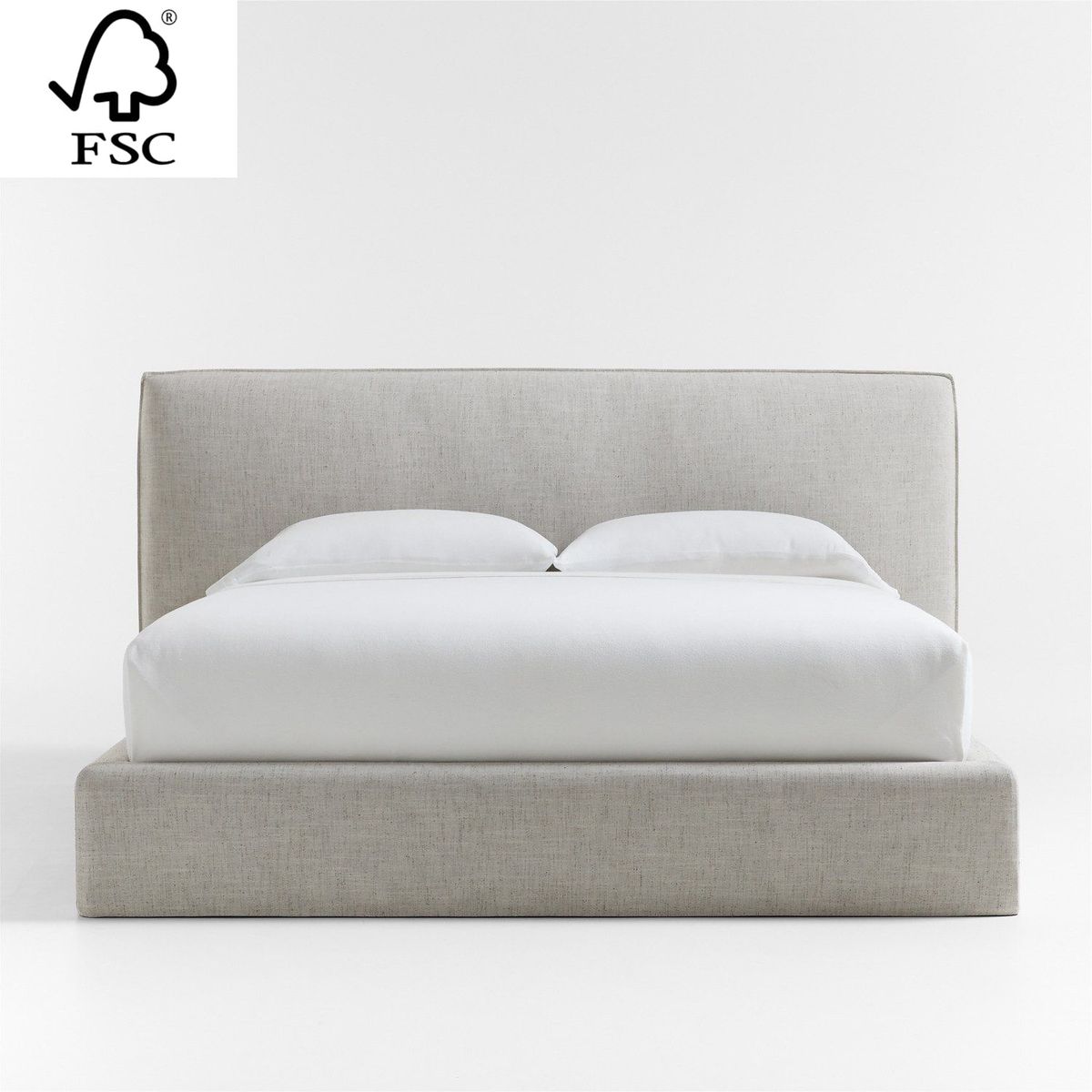 CRATE & BARREL - Cama King Capri Earth