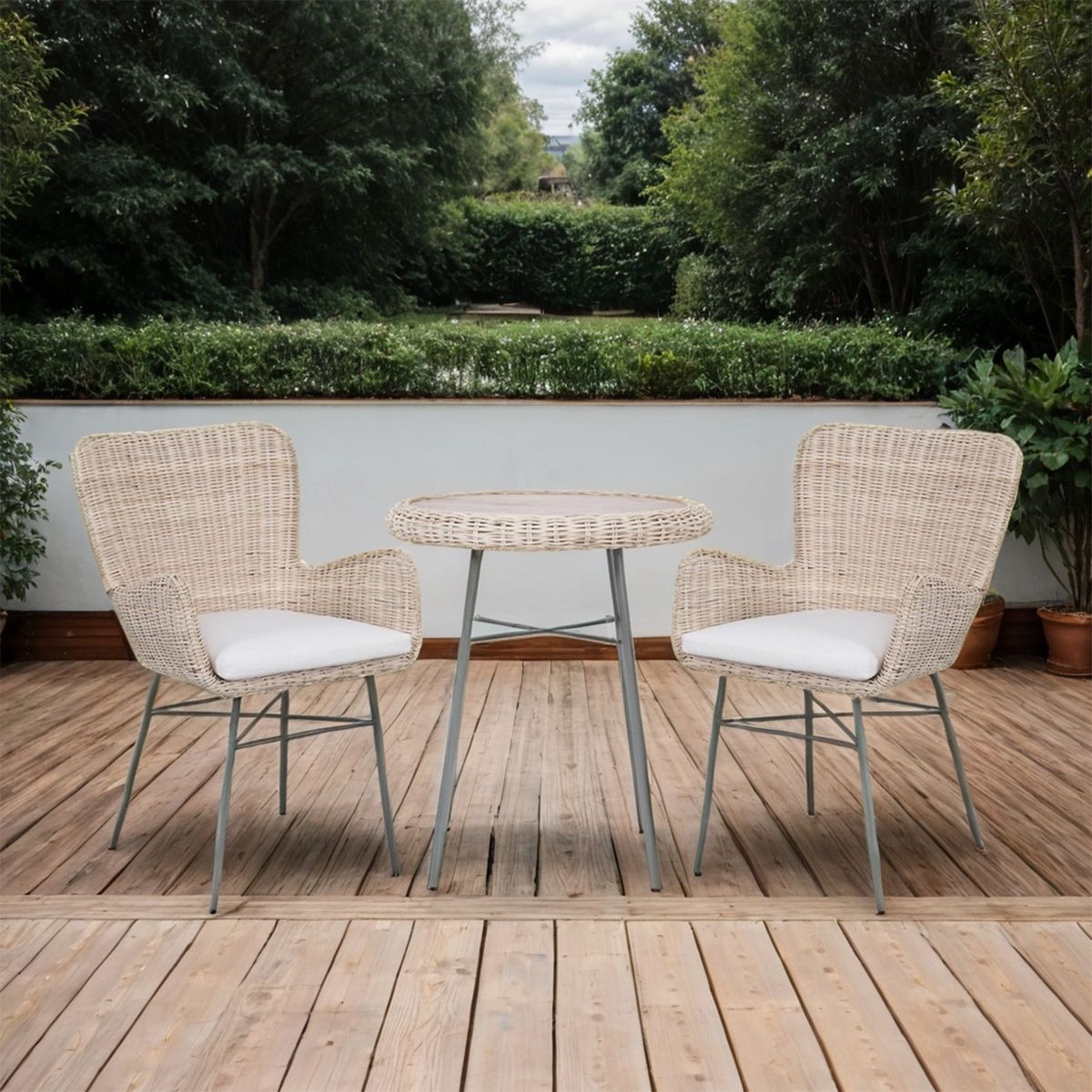 BASEMENT HOME - Juego de Balcón Kata 1-1 Cuerpos con Mesa de Centro