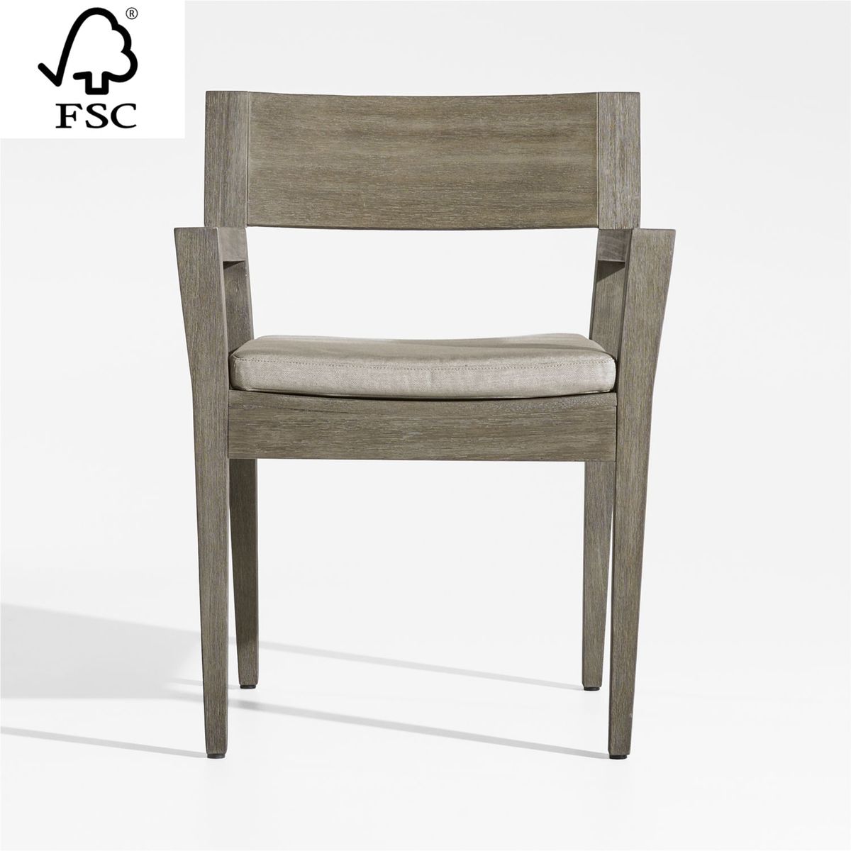 CRATE & BARREL - Silla De Comedor De Terraza Andorra De Madera