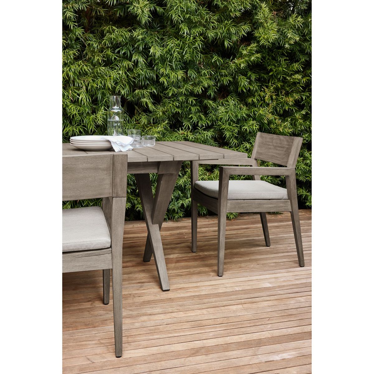 CRATE & BARREL - Silla De Comedor De Terraza Andorra De Madera