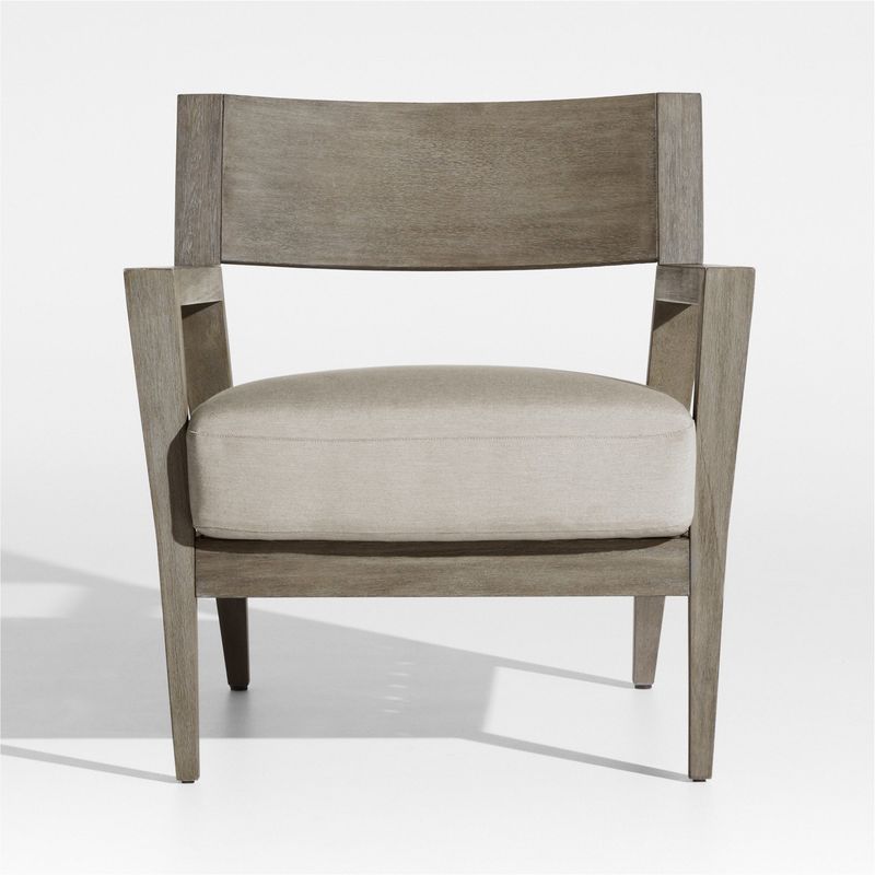 CRATE & BARREL - Silla De Terraza Andorra De Madera Con Cojín