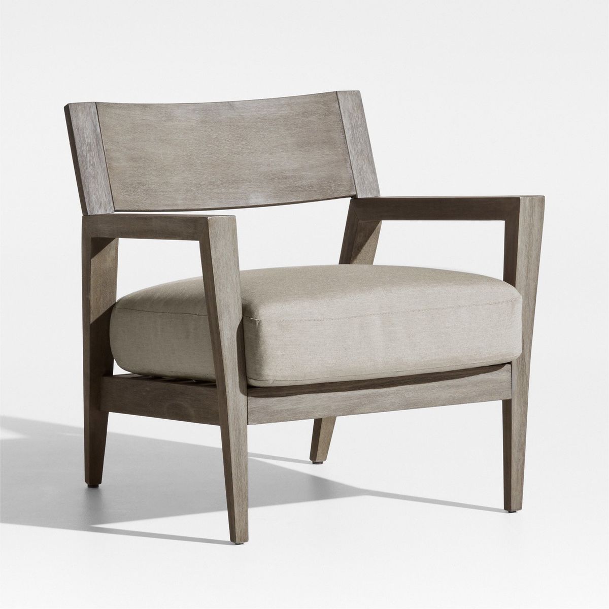 CRATE & BARREL - Silla De Terraza Andorra De Madera Con Cojín