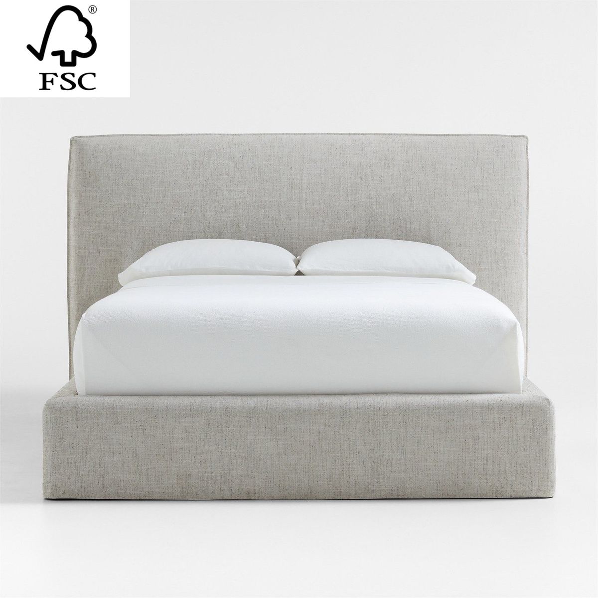 CRATE & BARREL - Cama Queen Capri Earth