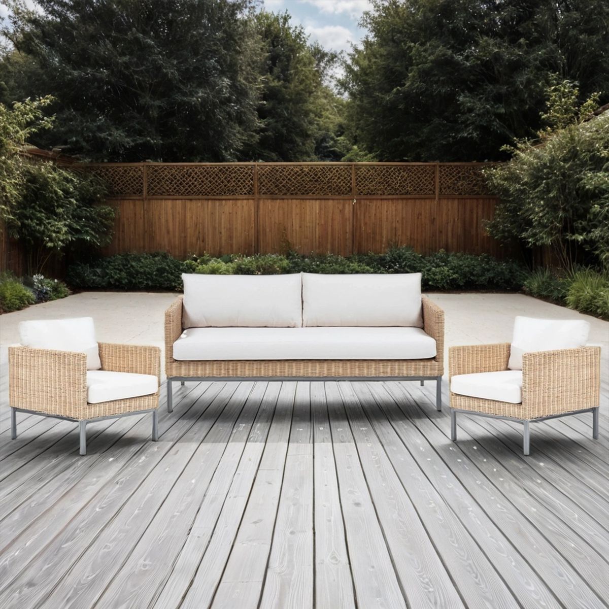 BASEMENT HOME - Juego de Sala de Terraza Gobi 3-1-1