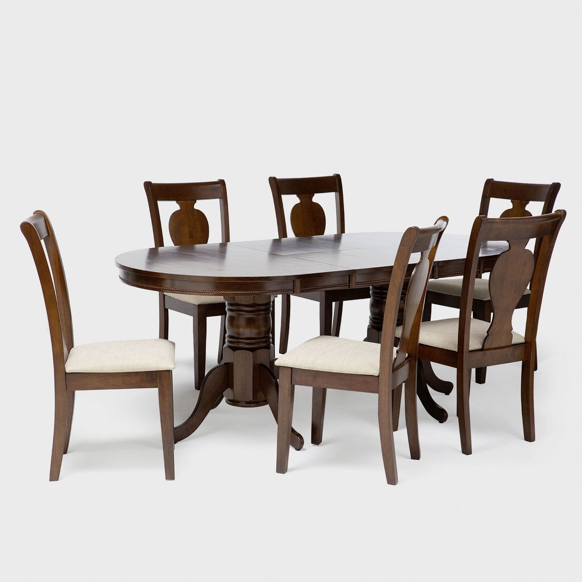 ROBERTA ALLEN - Juego de Comedor Extensible Valerie Ovalado 6 Sillas