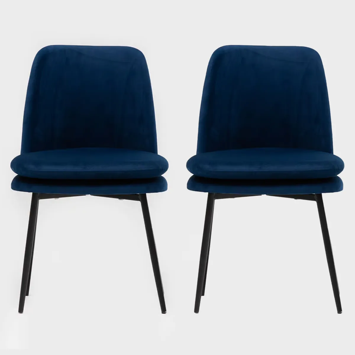 BASEMENT HOME - Set x2 Sillas de Comedor Fran Azul