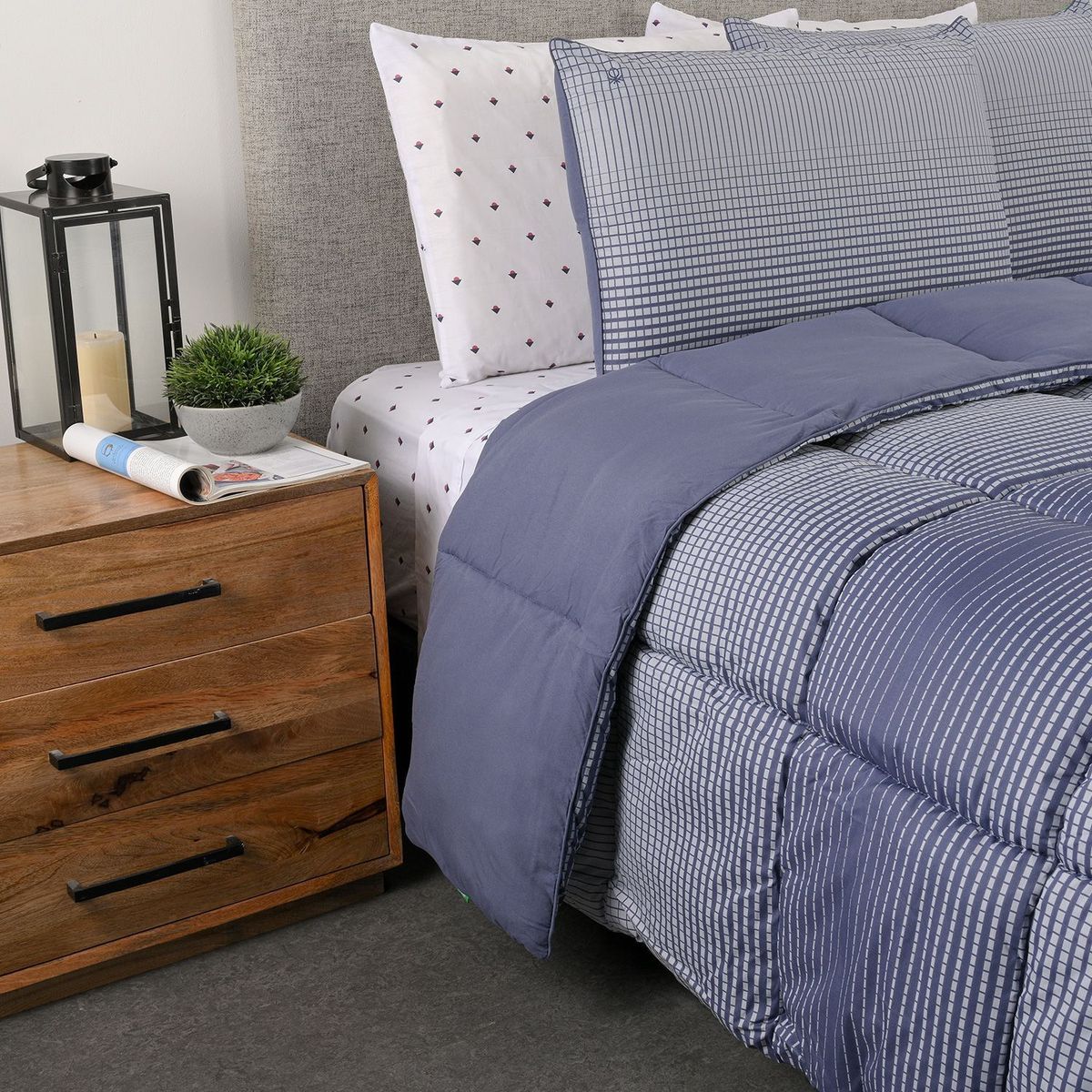 BENETTON - Juego de Cama: Edredón Boris + Juego de Sábanas Andre Benetton