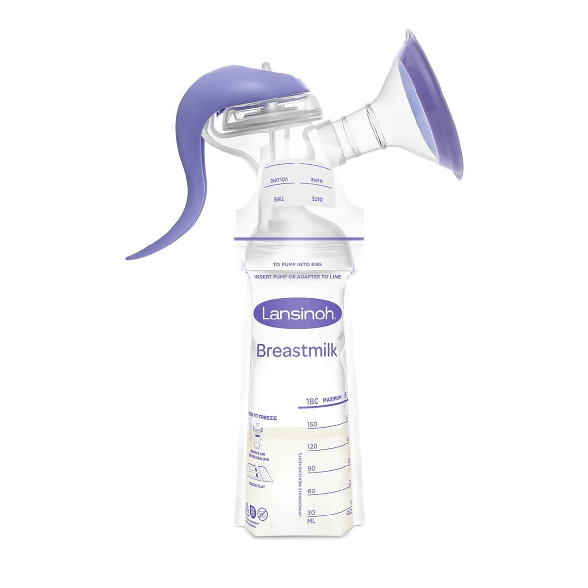 LANSINOH - Extractor Manual + Biberones 5oz 3 unid