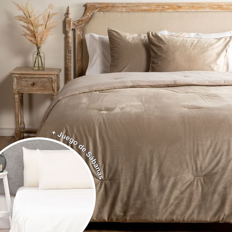 ROBERTA ALLEN - Juego De Cama: Edredón + Juego de Sábanas 200 Hilos 100% Algodón Roberta Allen