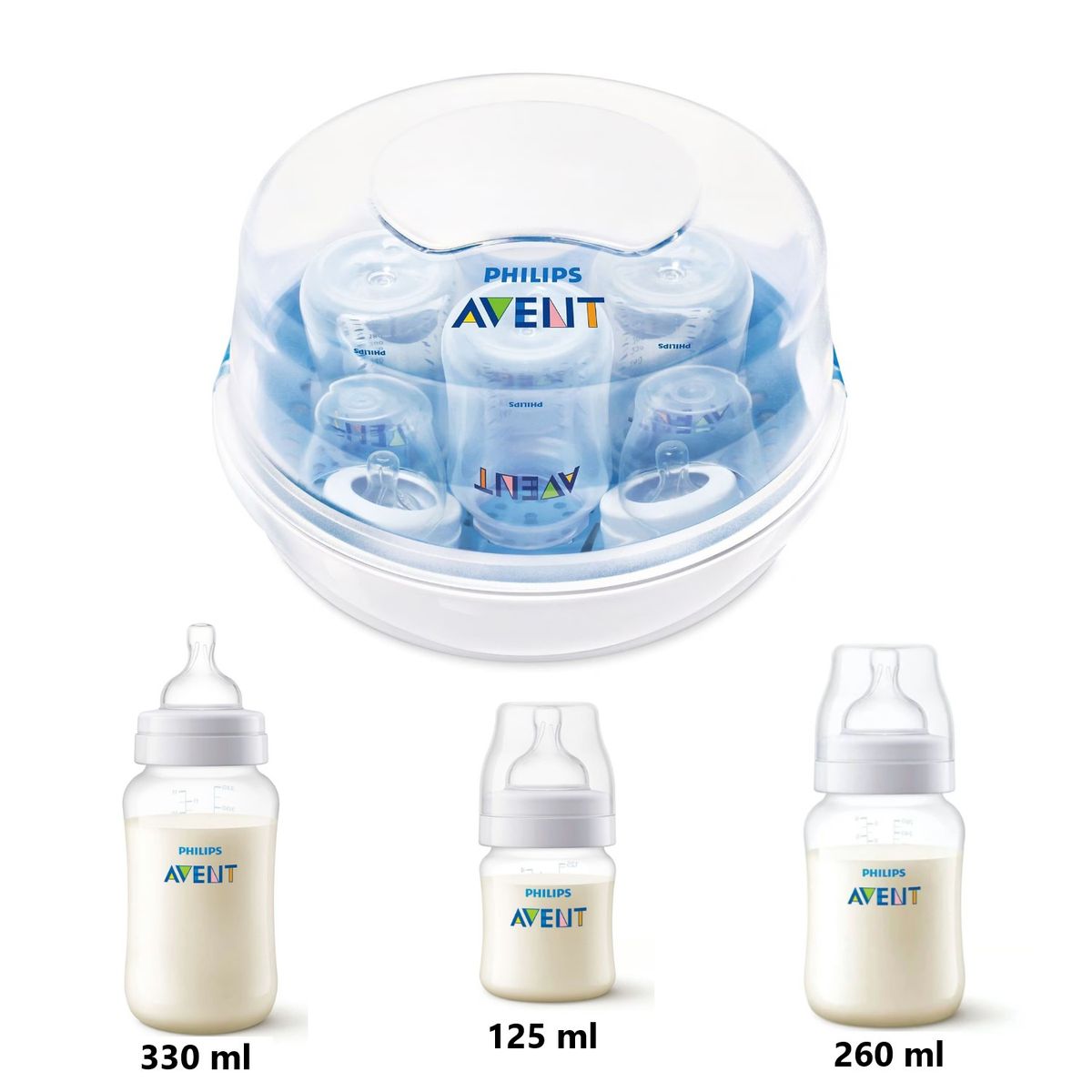 AVENT - Pack Esterilizador + Biberones Anticólicos