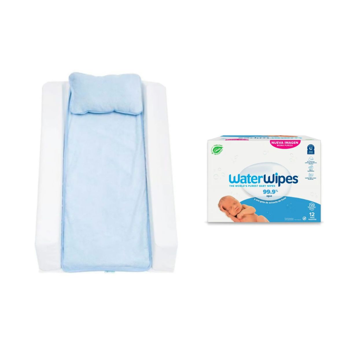 MATERNELLE - Pack Cambiador Celeste Maternelle + WaterWipes 720 und