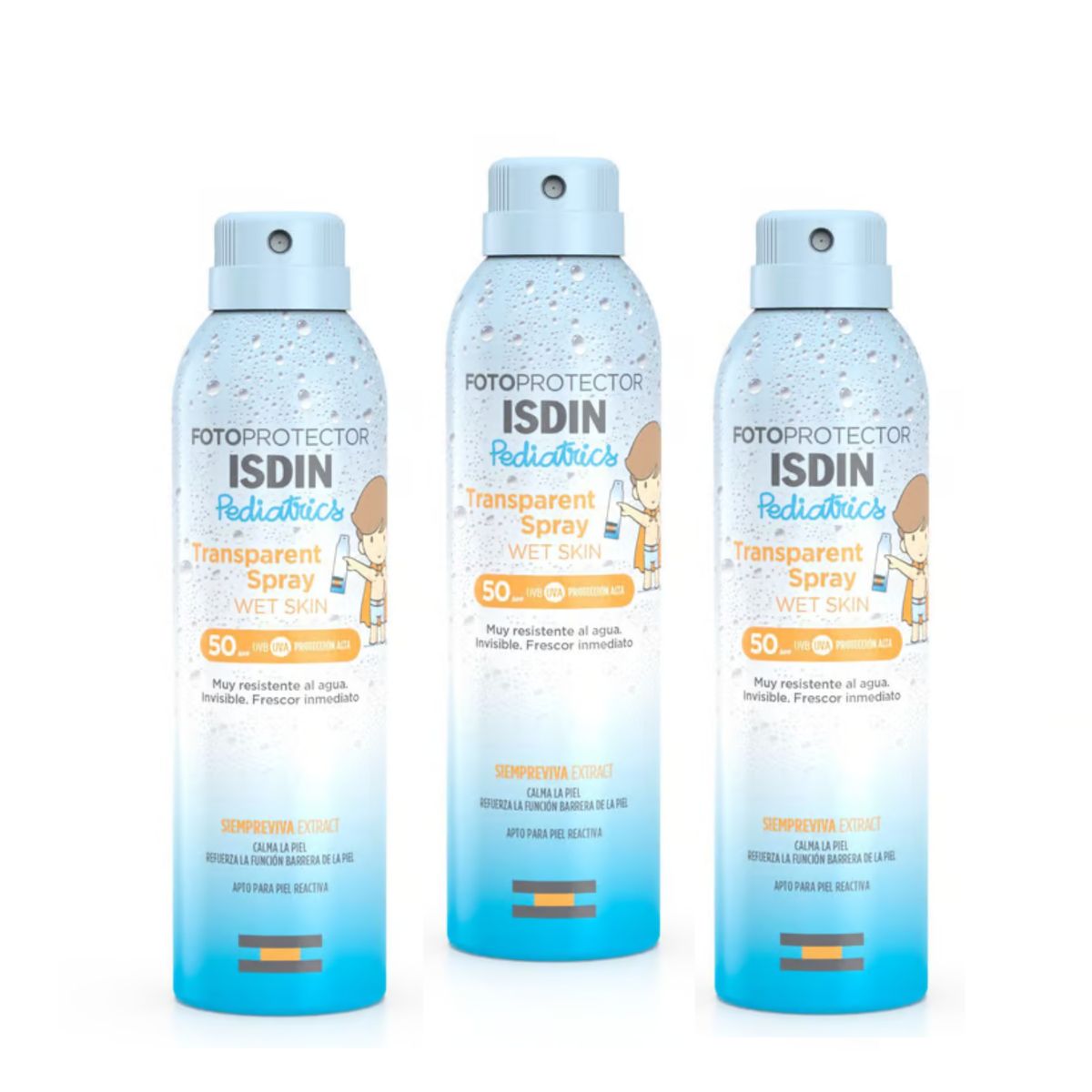 ISDIN - 3x2 Fotoprotector Isdin Transparent Spray Wet Skyn Ped 250 Ml
