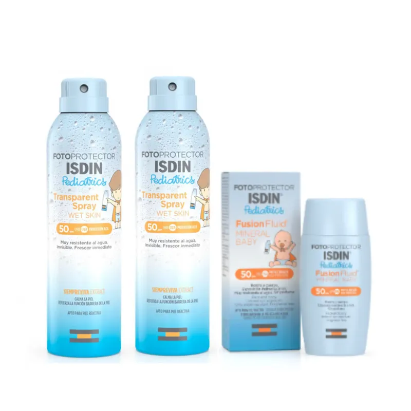 ISDIN - Pack: Fotoprotector Isdin Mineral Baby + Duo Transparent Spray Pediatrico 250 Ml