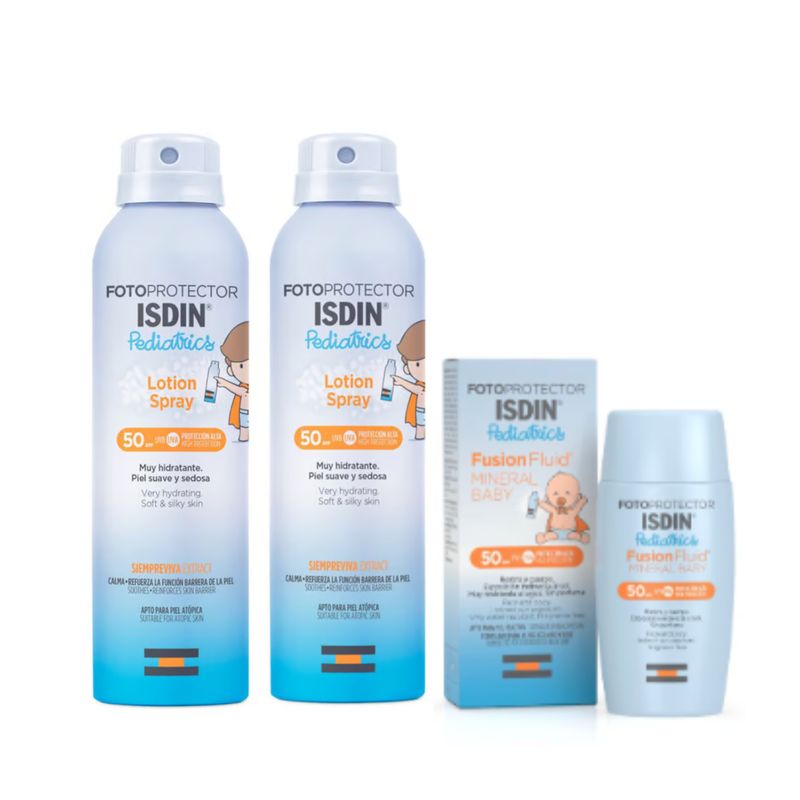 ISDIN - Pack: Fotoprotector Isdin Mineral Baby + Duo Lotion Spray Pediatrico 250 Ml
