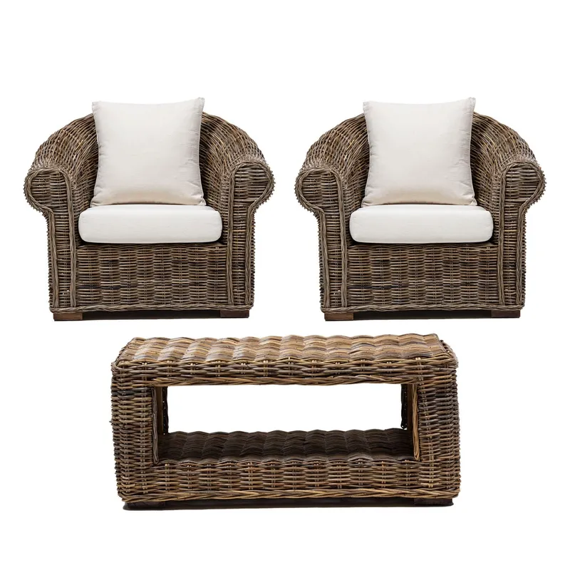 BASEMENT HOME - Juego de Sala de Terraza Marseille 1-1 + Mesa de Centro