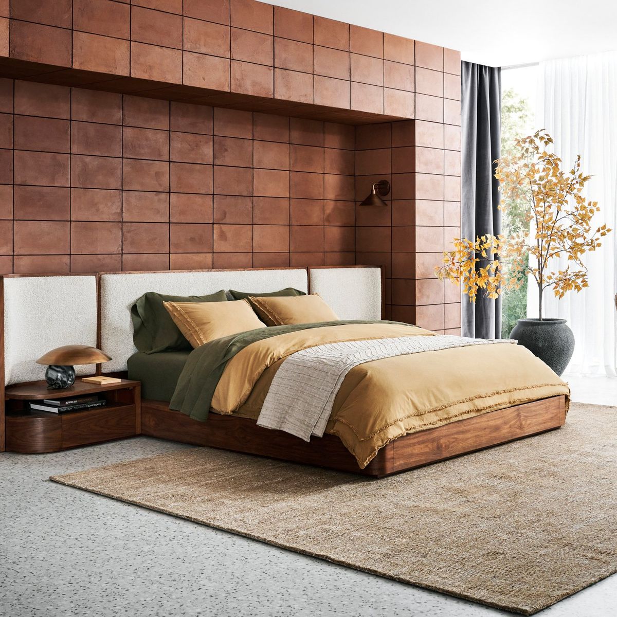 CRATE & BARREL - Cama Queen Milano