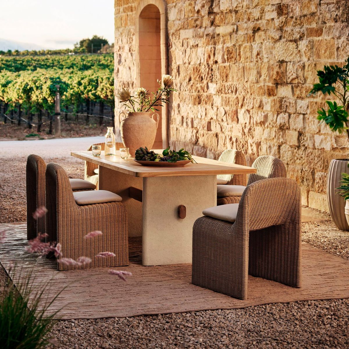 CRATE & BARREL - Mesa De Comedor Para Terraza Ipanema (6 Puestos)