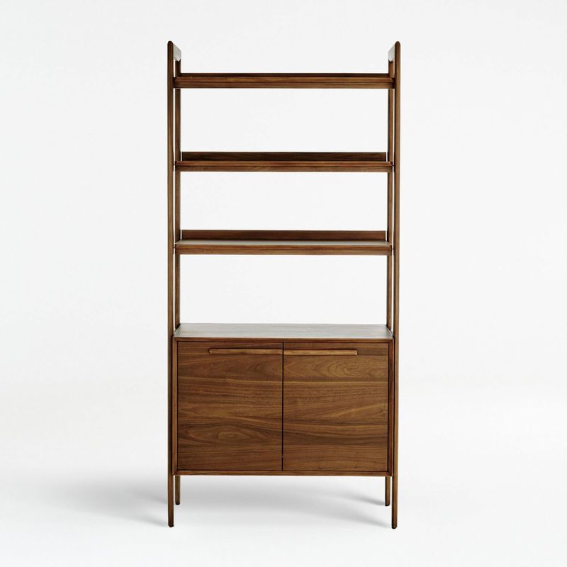 CRATE & BARREL - Estante Librero Tate 4 Espacios 2 Puertas