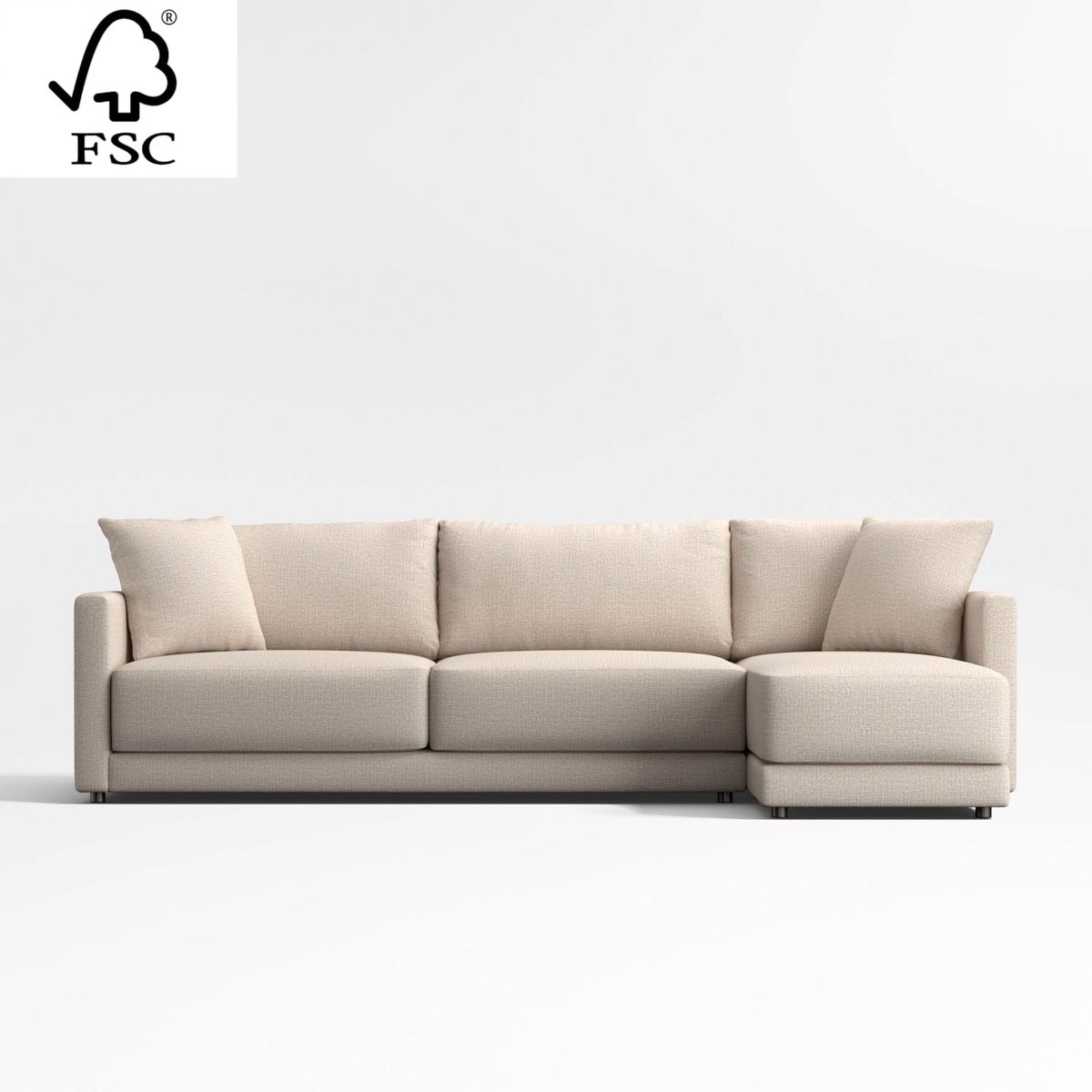 CRATE & BARREL - Seccional Gather 4 Cuerpos Derecho