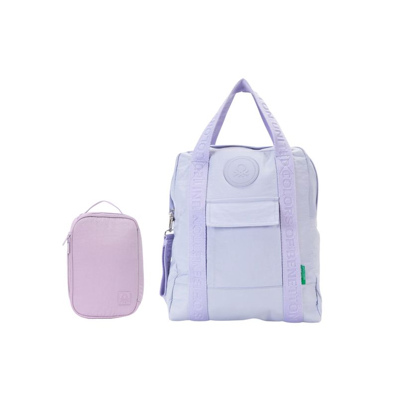  - Pack Mochila Lila + Comestiquero Benetton