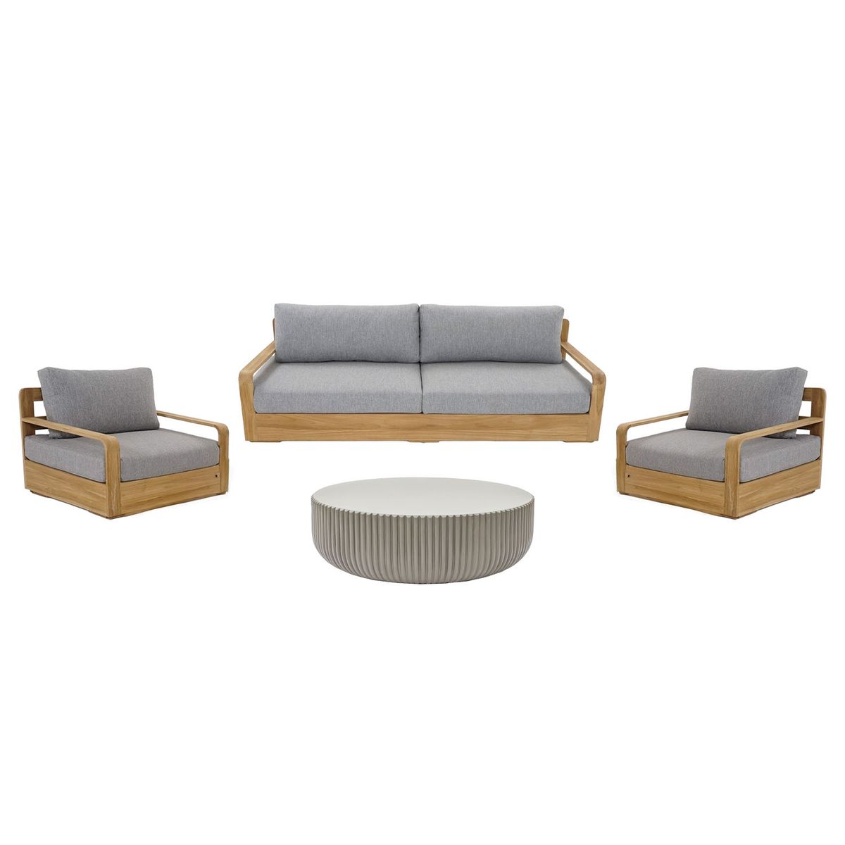 BASEMENT HOME - Juego de Sala de Terraza Mandala 3-1-1 + Mesa de Centro Atenea