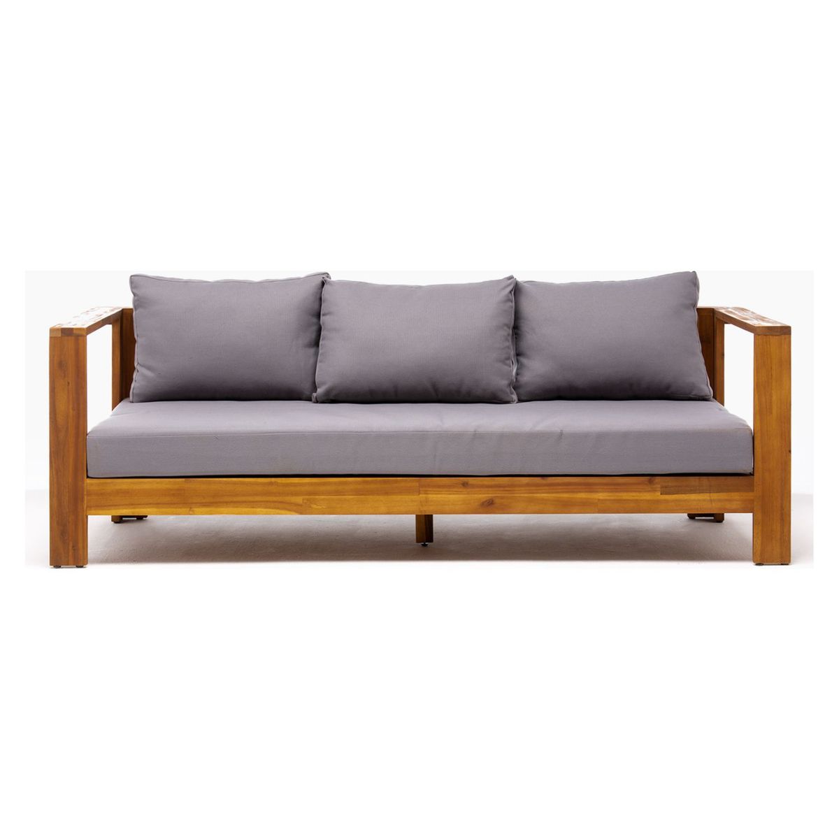 BASEMENT HOME - Juego de Sala de Terraza Santa Monica 3-1-1 + Mesa de Centro Atenea Natural