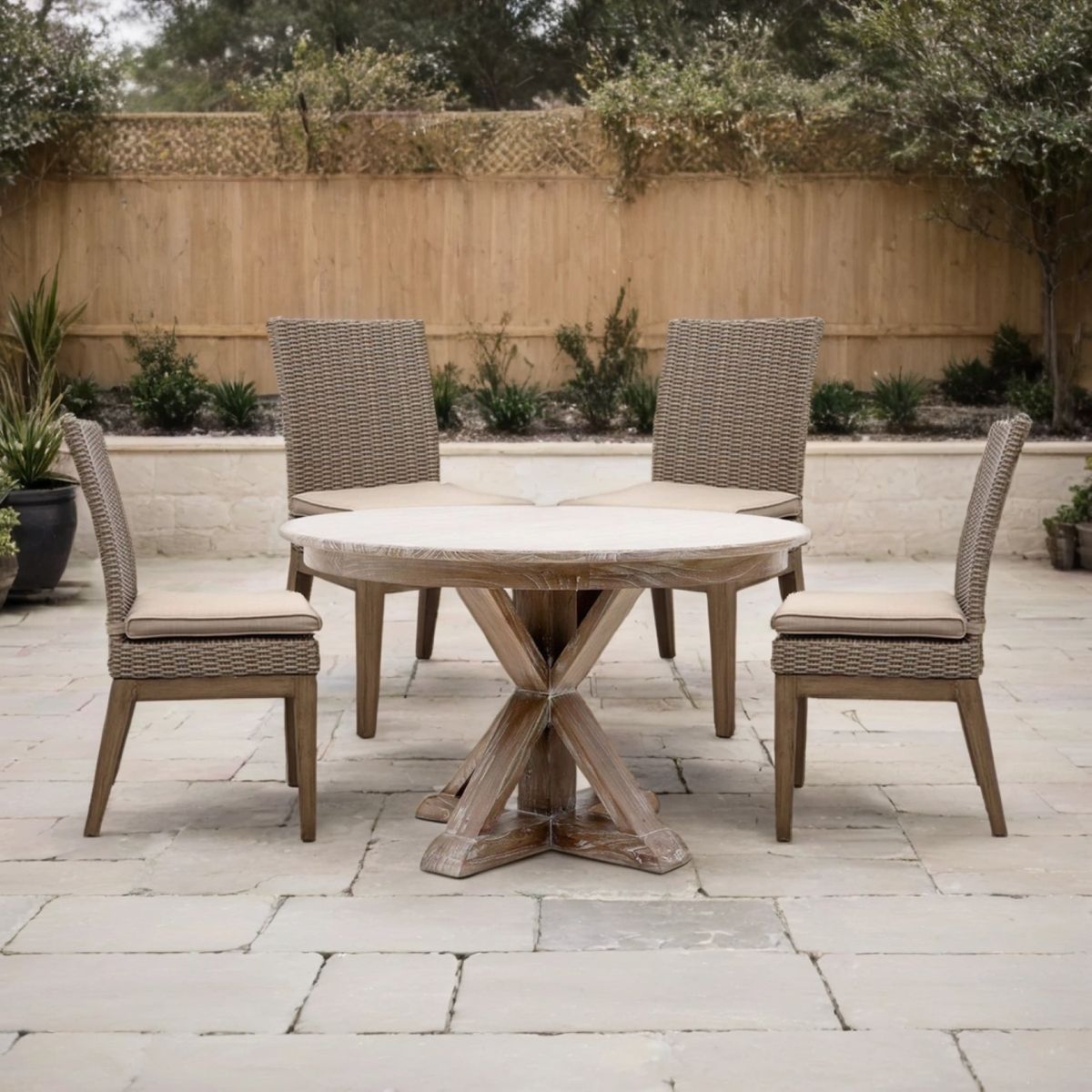 ROBERTA ALLEN - Juego de Comedor de Terraza Kubu Kawaii 4 Sillas