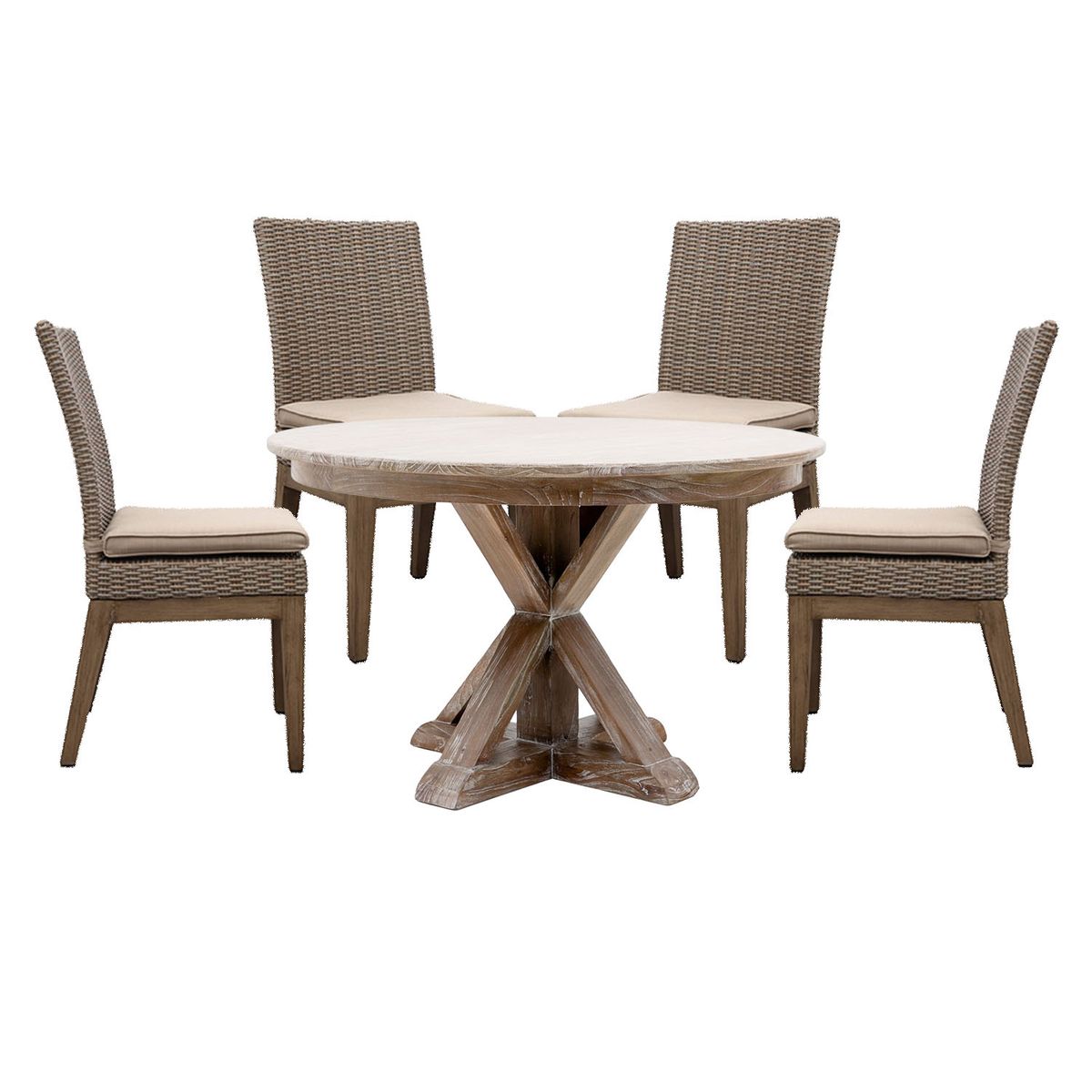 ROBERTA ALLEN - Juego de Comedor de Terraza Kubu Kawaii 4 Sillas