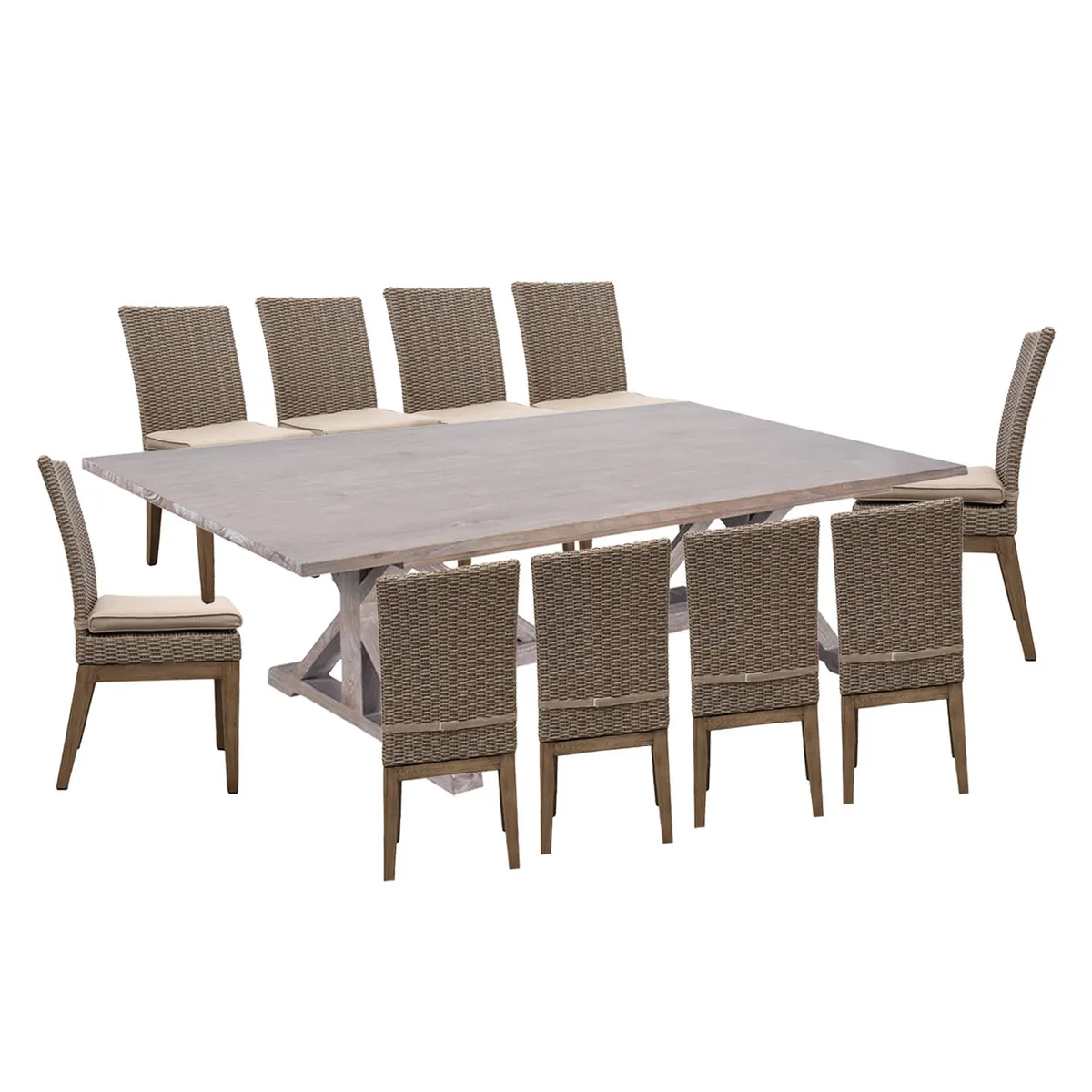 ROBERTA ALLEN - Juego de Comedor de Terraza Kubu Kawaii 10 Sillas