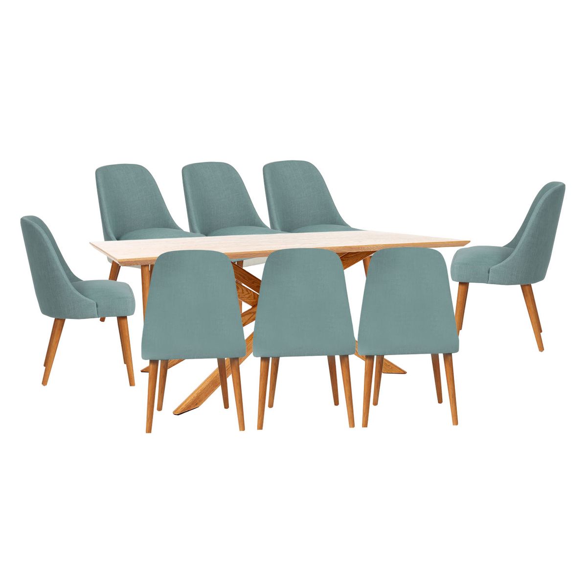 BASEMENT HOME - Juego de Comedor Gregorio Kant 8 Sillas Menta